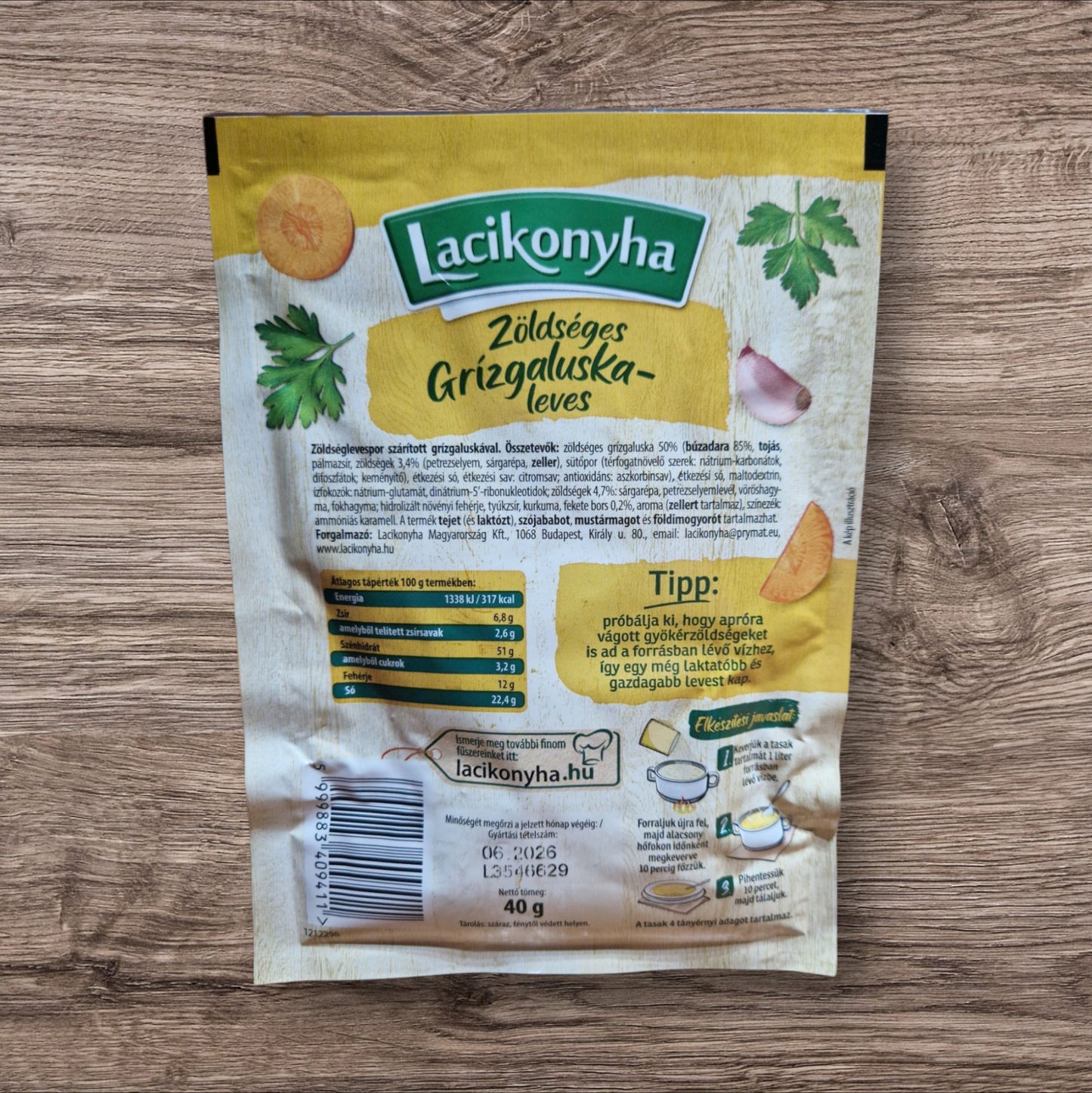 Lacikonyha Zöldséges Grízgaluska Leves